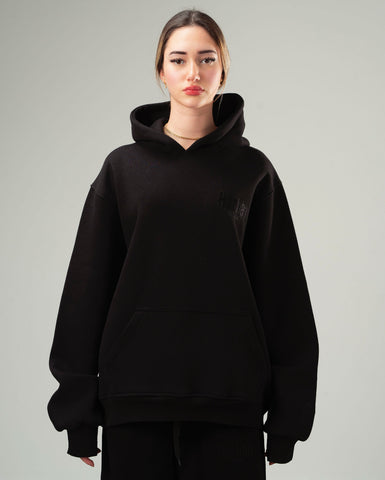 HARBAA ALL IN BLACK HOODIE