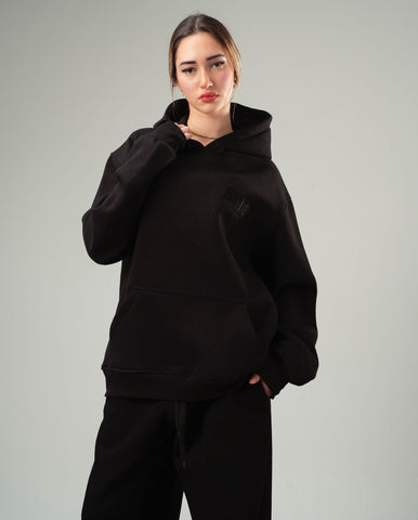 HARBAA ALL IN BLACK HOODIE